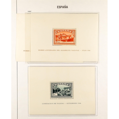 1254 - SPAIN NATIONALIST ISSUES 1936 - 1939 mint / never hinged mint & used stamps, sets and miniature shee... 