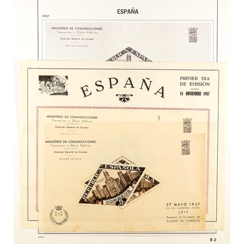 1254 - SPAIN NATIONALIST ISSUES 1936 - 1939 mint / never hinged mint & used stamps, sets and miniature shee... 