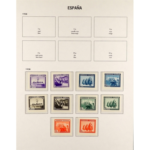 1254 - SPAIN NATIONALIST ISSUES 1936 - 1939 mint / never hinged mint & used stamps, sets and miniature shee... 