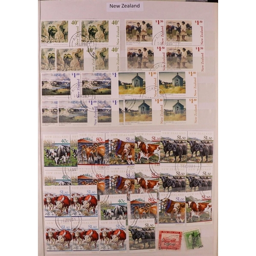 126 - WORLD ASSEMBLY in two cartons, includes New Zealand 1998 Stamp Centenary sheetlets of 25 sets in spe... 