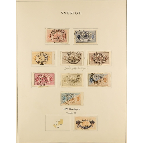 1267 - SWEDEN 1855 - 1943 COLLECTION in album of chiefly used stamps, quite comprehensive (500+ stamps) Lot... 