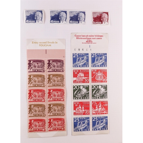 1268 - SWEDEN 1891-1990 COMPREHENSIVE MINT COLLECTION in two albums, includes 1891-1911 set to 50o (x4 shad... 