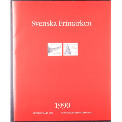 1268 - SWEDEN 1891-1990 COMPREHENSIVE MINT COLLECTION in two albums, includes 1891-1911 set to 50o (x4 shad... 