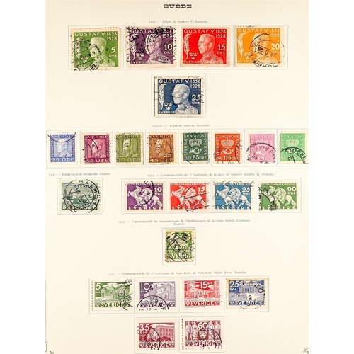 1270 - SWEDEN BOX FILE WITH ASSORTMENT of mint / never hinged mint & used stamps on various pages incl coll... 