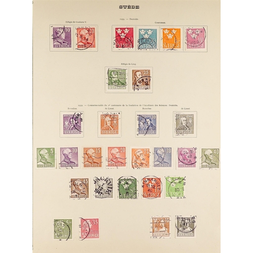 1270 - SWEDEN BOX FILE WITH ASSORTMENT of mint / never hinged mint & used stamps on various pages incl coll... 