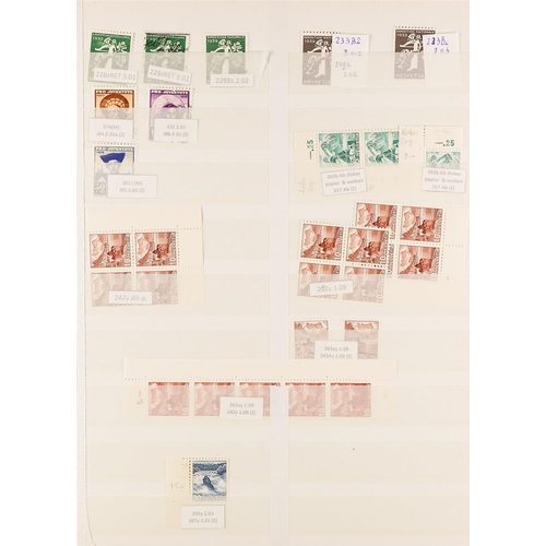 1272 - SWITZERLAND 1856 - 2004 STAMPS WITH PLATE FLAWS & VARIETIES. Over 300 mint / chiefly never hinged mi... 