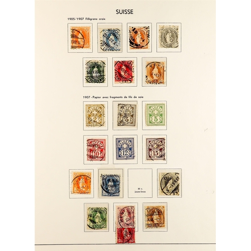 1275 - SWITZERLAND 1867 - 1919 COLLECTION on album pages, chiefly used with mmany sets, Michel cat €2800+ (... 