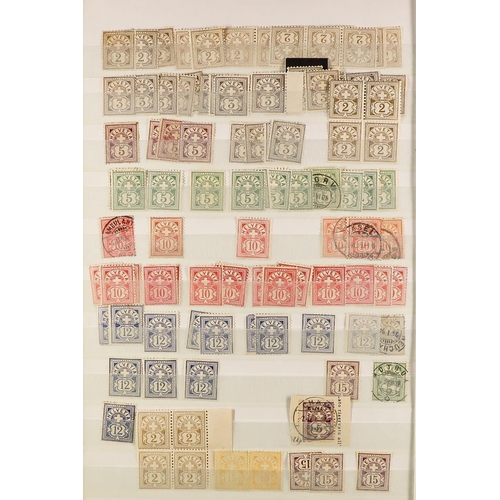 1277 - SWITZERLAND 1906 - 1960 ACCUMULATION of mint & used stamps stored in a bulging stockbook, note 1920 ... 