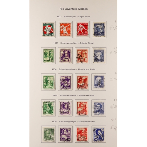 1279 - SWITZERLAND 1913 - 1981 PRO JUVENTUTE very fine used collection complete for the period apart from a... 