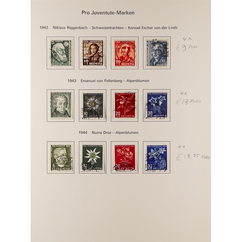 1279 - SWITZERLAND 1913 - 1981 PRO JUVENTUTE very fine used collection complete for the period apart from a... 