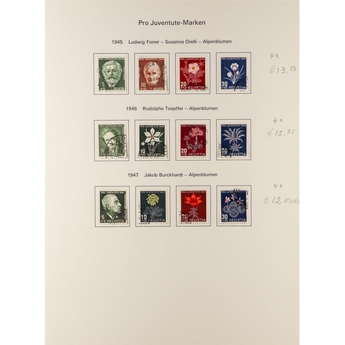 1279 - SWITZERLAND 1913 - 1981 PRO JUVENTUTE very fine used collection complete for the period apart from a... 