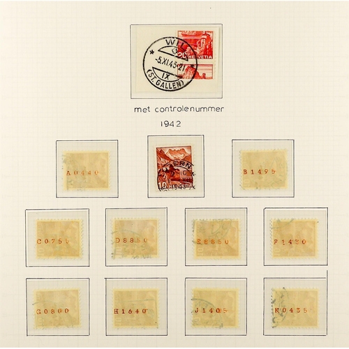 1280 - SWITZERLAND 1936 - 1973 COIL STAMPS COLLECTION, CAT €4000+. A specialized collection of used coil st... 