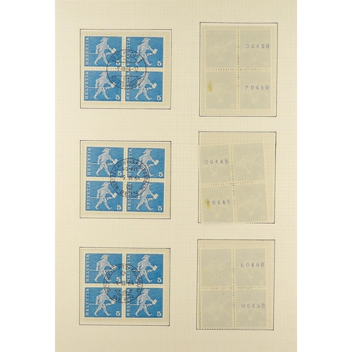 1280 - SWITZERLAND 1936 - 1973 COIL STAMPS COLLECTION, CAT €4000+. A specialized collection of used coil st... 