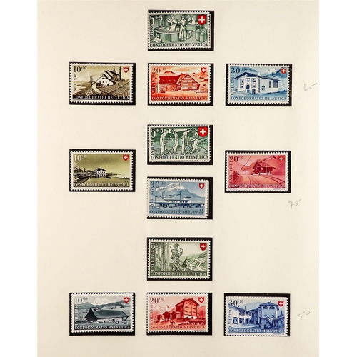 1281 - SWITZERLAND 1946 - 1975 MINT / NEVER HINGED MINT COLLECTION in Lindner album, of sets and miniature ... 