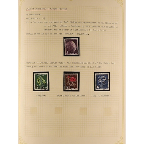 1282 - SWITZERLAND 1946 - 1999 PRO JUVENTUTE COLLECTION of used sets PLUS a matching First Day Cover. Stc €... 