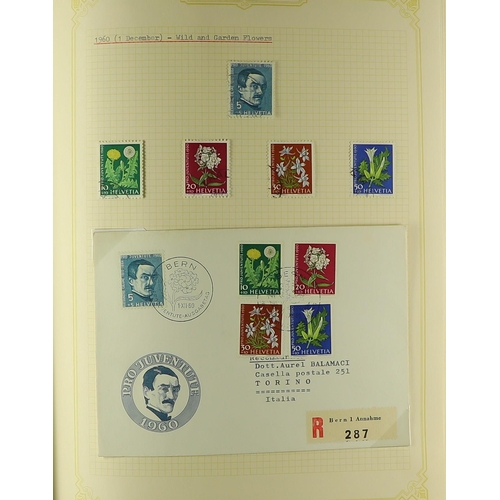 1282 - SWITZERLAND 1946 - 1999 PRO JUVENTUTE COLLECTION of used sets PLUS a matching First Day Cover. Stc €... 