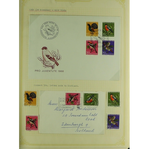 1282 - SWITZERLAND 1946 - 1999 PRO JUVENTUTE COLLECTION of used sets PLUS a matching First Day Cover. Stc €... 