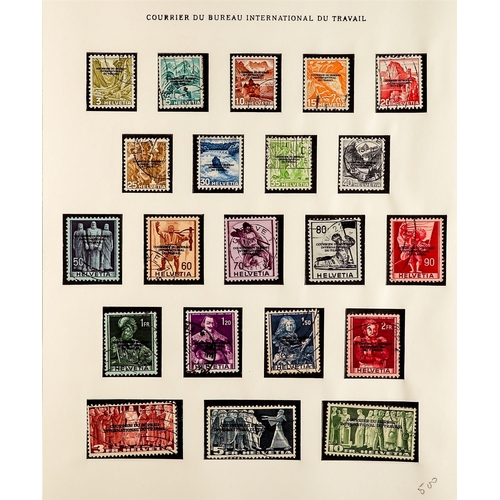 1284 - SWITZERLAND INTERNATIONAL ORGANISATIONS. An attractive, mint & used collection of almost entirely co... 