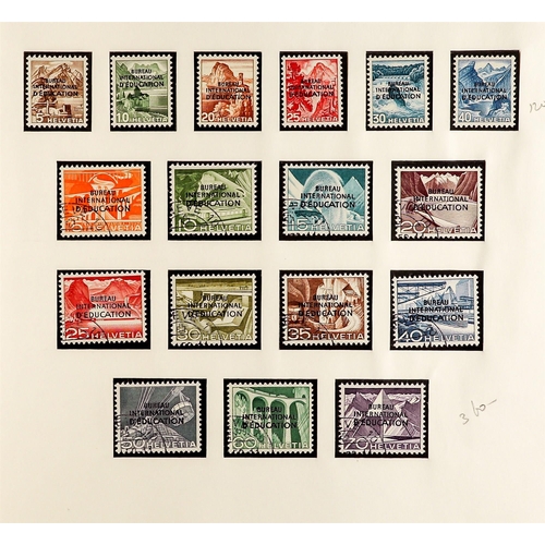 1284 - SWITZERLAND INTERNATIONAL ORGANISATIONS. An attractive, mint & used collection of almost entirely co... 