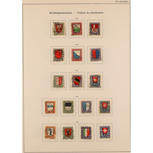 1285 - SWITZERLAND PRO JUVENTUTE 1913 - 1946 complete collection of fine used stamps, also the 1937 miniatu... 