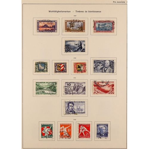 1285 - SWITZERLAND PRO JUVENTUTE 1913 - 1946 complete collection of fine used stamps, also the 1937 miniatu... 