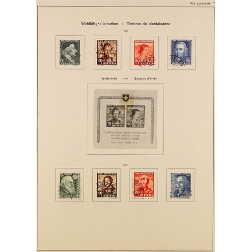 1285 - SWITZERLAND PRO JUVENTUTE 1913 - 1946 complete collection of fine used stamps, also the 1937 miniatu... 