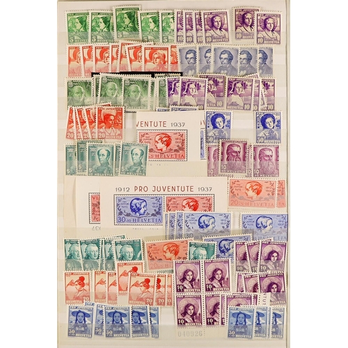 1286 - SWITZERLAND PRO JUVENTUTE 1913 - 2000 mint and used accumulation with duplication, chiefly complete ... 