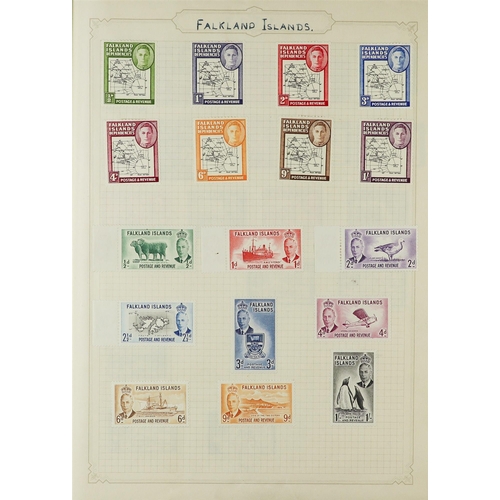 129 - 1937-1952 KGVI MINT COLLECTION in album, includes Falkland Is 1938-50 most vals to 2s6d, Great Brita... 