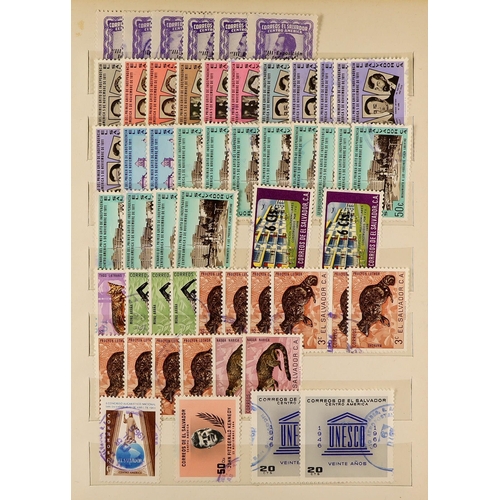 130 - CENTRAL AMERICA IN BOX. 19th Century to 1980's chiefly used stamps in 5 stock books, note Mexico, Co... 