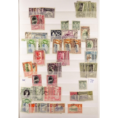 1307 - TRINIDAD & TOBAGO 1851 - 1970 ACCUMULATION of mint & used stamps on various pages, QV values to 1s m... 