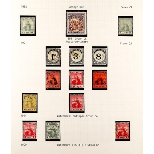 1307 - TRINIDAD & TOBAGO 1851 - 1970 ACCUMULATION of mint & used stamps on various pages, QV values to 1s m... 