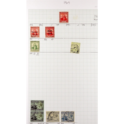 1307 - TRINIDAD & TOBAGO 1851 - 1970 ACCUMULATION of mint & used stamps on various pages, QV values to 1s m... 