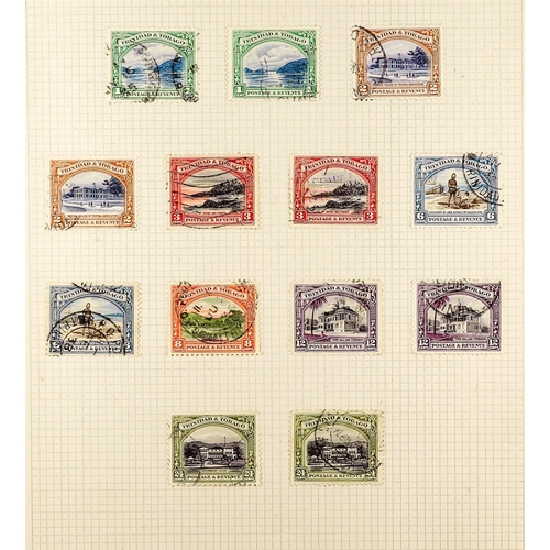 1307 - TRINIDAD & TOBAGO 1851 - 1970 ACCUMULATION of mint & used stamps on various pages, QV values to 1s m... 