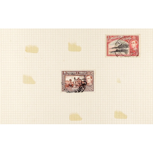 1307 - TRINIDAD & TOBAGO 1851 - 1970 ACCUMULATION of mint & used stamps on various pages, QV values to 1s m... 