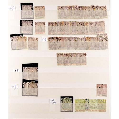 1307 - TRINIDAD & TOBAGO 1851 - 1970 ACCUMULATION of mint & used stamps on various pages, QV values to 1s m... 