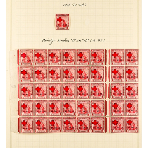 1308 - TRINIDAD & TOBAGO 1913 - 1938 MINT COLLECTION around 200 stamps annotated on album pages, includes 1... 