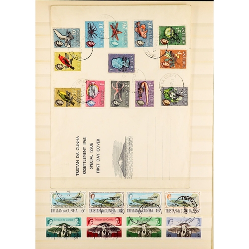 1310 - TRISTAN DA CUNHA 1952 - 1970 USED COLLECTION on protective pages, near- complete from 1952 (St Helen... 