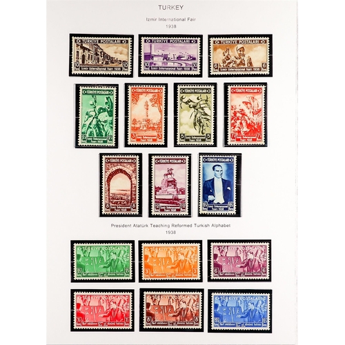 1316 - TURKEY 1922 - 1940 MINT COLLECTION collection on album pages, chiefly sets including some some never... 