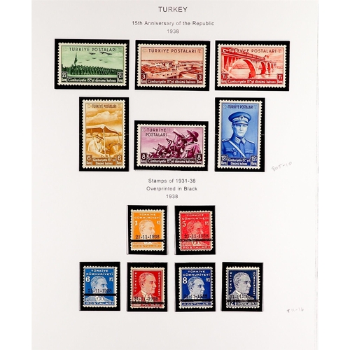 1316 - TURKEY 1922 - 1940 MINT COLLECTION collection on album pages, chiefly sets including some some never... 