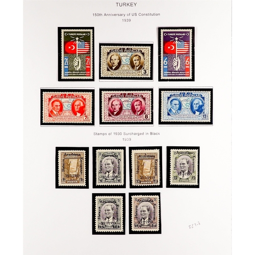 1316 - TURKEY 1922 - 1940 MINT COLLECTION collection on album pages, chiefly sets including some some never... 