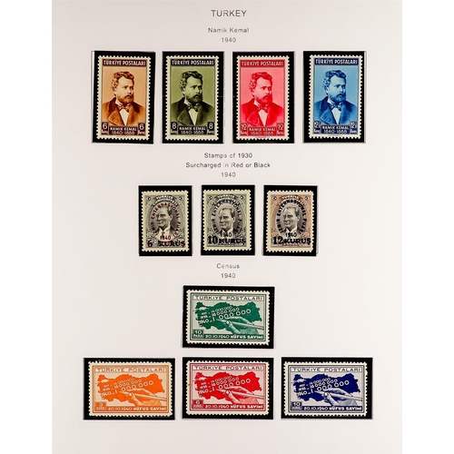 1316 - TURKEY 1922 - 1940 MINT COLLECTION collection on album pages, chiefly sets including some some never... 