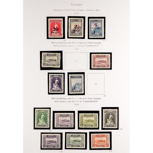 1316 - TURKEY 1922 - 1940 MINT COLLECTION collection on album pages, chiefly sets including some some never... 