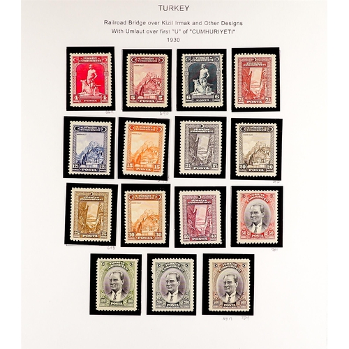 1316 - TURKEY 1922 - 1940 MINT COLLECTION collection on album pages, chiefly sets including some some never... 