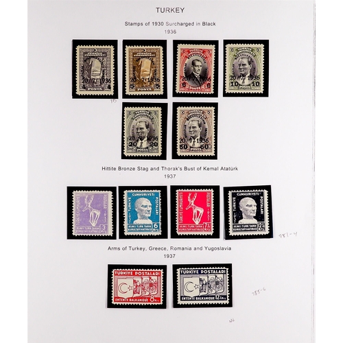 1316 - TURKEY 1922 - 1940 MINT COLLECTION collection on album pages, chiefly sets including some some never... 