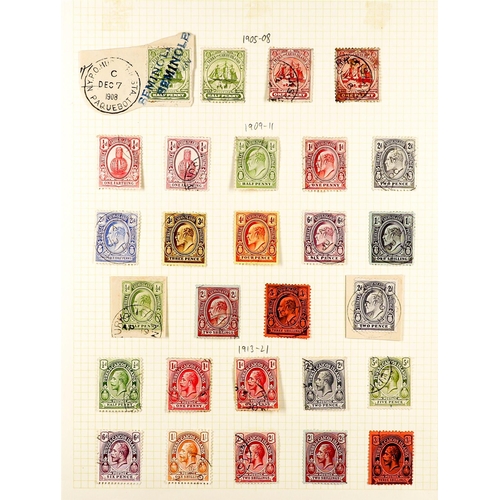 1318 - TURKS & CAICOS IS. 1881 - 1950 USED COLLECTION on pages, includes 1881 set to 6d (1d & 6d wmk Crown ... 