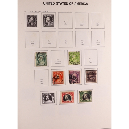 1323 - UNITED STATES 1847-1990 USED COLLECTION in two Davo albums, includes 1847 5c (corner fault) on cover... 