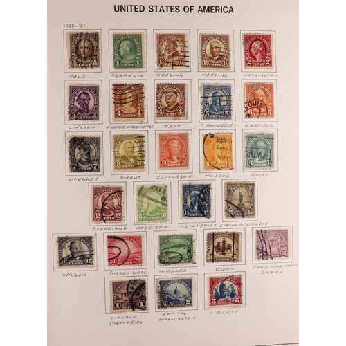 1323 - UNITED STATES 1847-1990 USED COLLECTION in two Davo albums, includes 1847 5c (corner fault) on cover... 