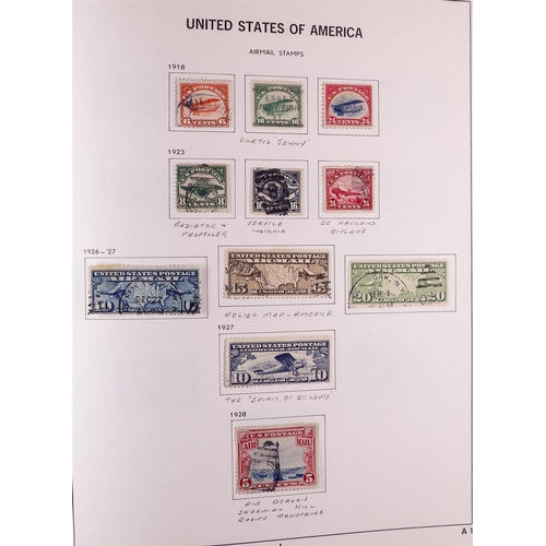 1323 - UNITED STATES 1847-1990 USED COLLECTION in two Davo albums, includes 1847 5c (corner fault) on cover... 