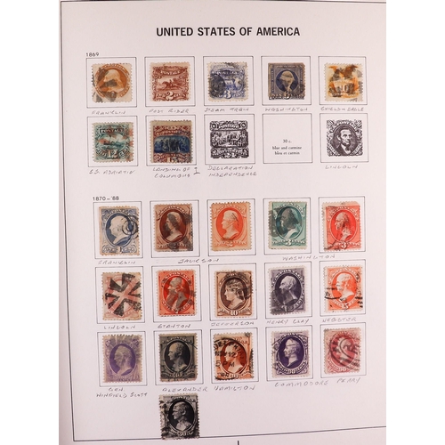 1323 - UNITED STATES 1847-1990 USED COLLECTION in two Davo albums, includes 1847 5c (corner fault) on cover... 