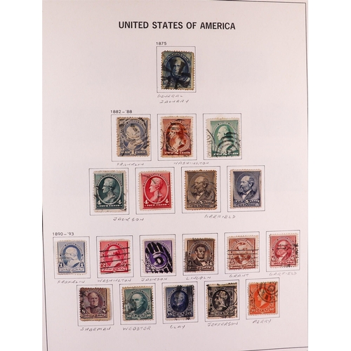 1323 - UNITED STATES 1847-1990 USED COLLECTION in two Davo albums, includes 1847 5c (corner fault) on cover... 